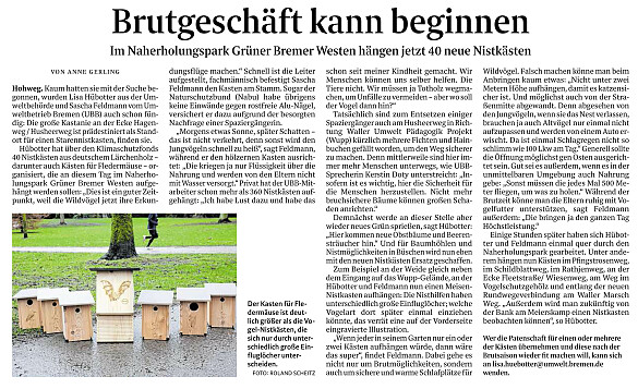 Ausführliche Infos zu der Nistkastenaktion - WK 17.02.2022
