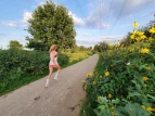Joggen auf dem 5-km langen Rundweg